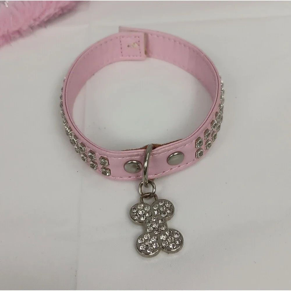 Build a Bear Pink Blue Snowflake Cape Silver Sparkle Bonus Collar Bone Tag